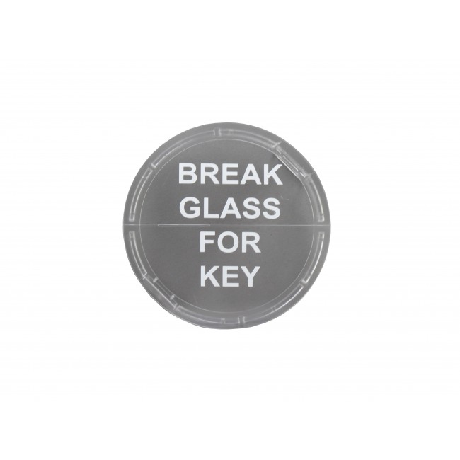 Replacement glass panel for emergency key box