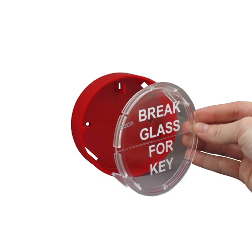 Replacement glass panel for emergency key box