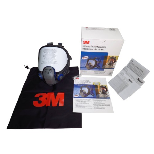 Masque complet de protection respiratoire Ultimate FX de 3M. Homologué NIOSH. Cartouche &amp; filtre non-inclus. Petit.