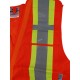 Veste de circulation orange fluo, 4 grandeurs, conforme CSA Z96-15 classe 2 niveau 2, 4 poches.