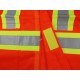 High-visibility orange safety vest, 4 sizes, CSA Z96-15 class 2 level 2, 4 pockets.