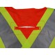 High-visibility orange safety vest, 4 sizes, CSA Z96-15 class 2 level 2, 4 pockets.