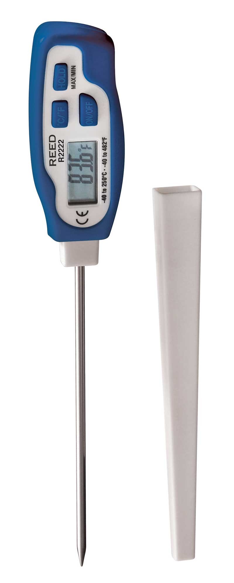 Thermomètre à sol en acier inoxydable, sonde longue de 500mm, lecture  instantanée-10-100 ℃/0