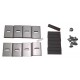 Kit of 8 glass clips for clear acrylic panels of fire extinguisher cabinets and fire hose cabinets.