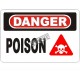 French OSHA “Danger Poison” sign in various sizes, materials, languages & optional features