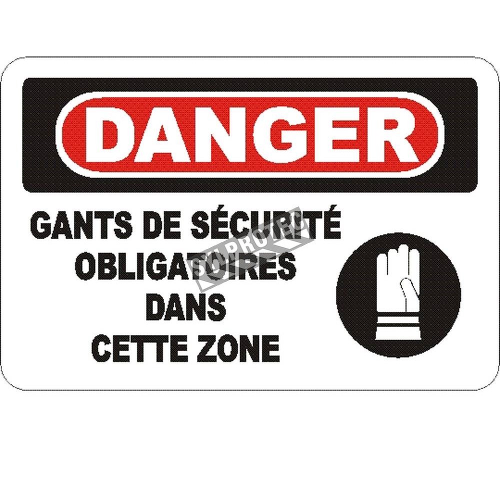 Affiches sécurité obligation port gants travail - Affichage SST