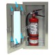 Kit of 8 glass clips for clear acrylic panels of fire extinguisher cabinets and fire hose cabinets.