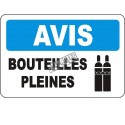 French OSHA “Notice Full Cylinders” sign in various sizes, materials, languages & optional features