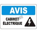 French OSHA “Notice Electrical Panel” sign in various sizes, materials, languages & optional features