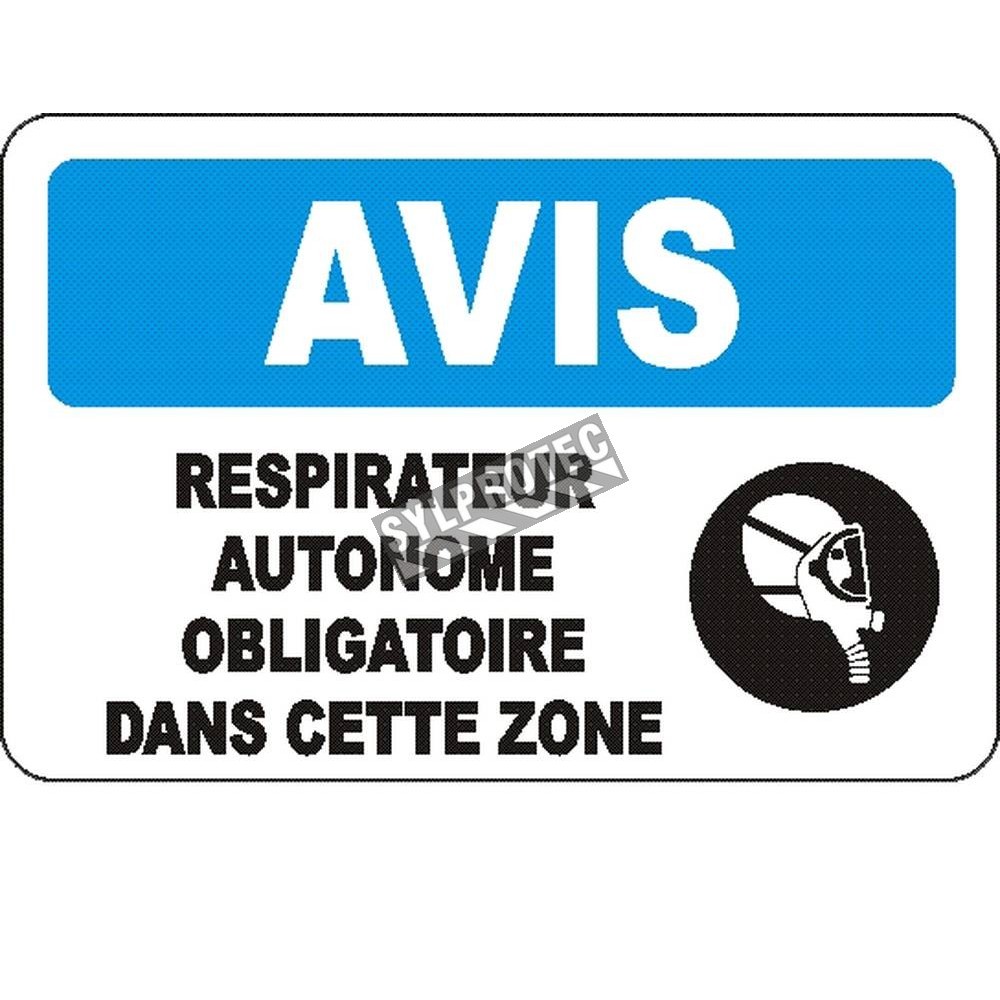 Affiche de sécurité: DANGER Portez un appareil respiratoire autonome dans  cette zone