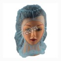 Easy Breezy disposable polypropylene blue balaclava-style hood, one size fit-all, sold by the case of 100 units.