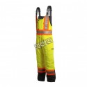 Yellow high visibility overalls with retroreflective stripes Class 2 level 2.