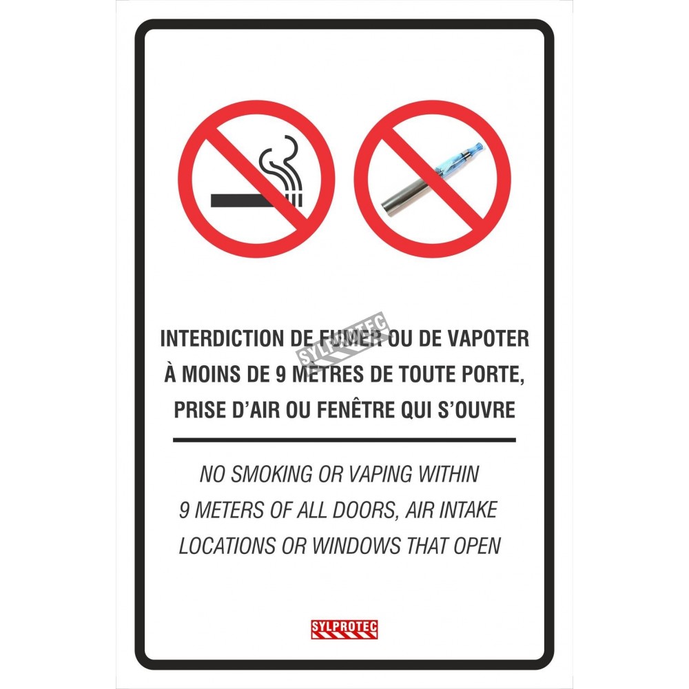 Santé et sécurité interdiction vignette rouge ne pas fumer dans ce domaine autocollant