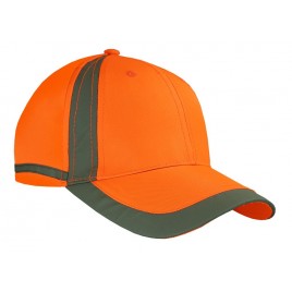 Casquette haute visibilité orange 100 % polyestère