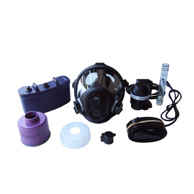 Survivair face-mounted powered air purifying respirator assembly. Ideal for abatement and decontamination. Large.