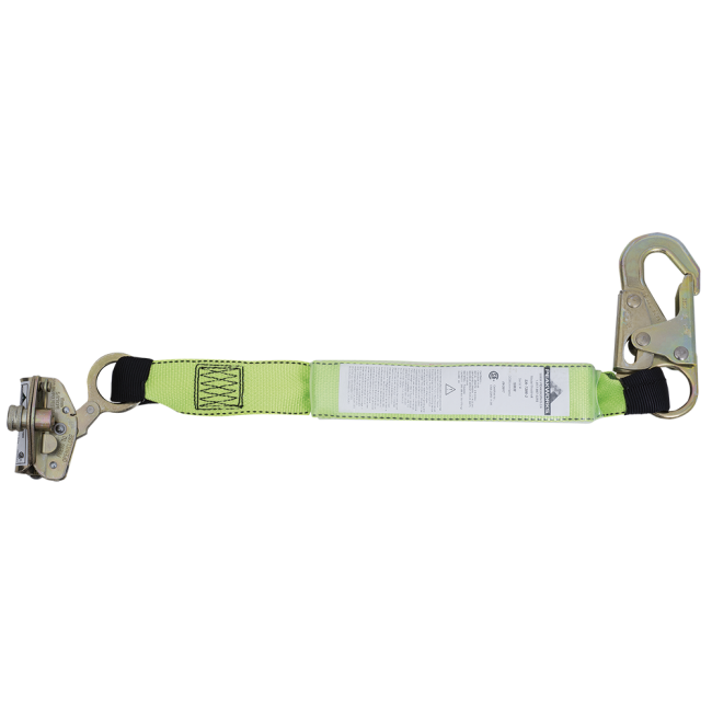 E6 automatic rope grab with panic lock, 2ft. lanyard for 200 to 386 lb workers