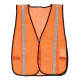 Economical orange safety vest, one size.