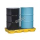 Plateforme de rétention pour contrôle des déversements, pour 2 barils, capacité 24 gallons US (91 litres).