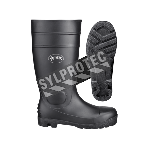 Waterproof boots made of black PVC, the upper of the boot is 16 &quot;(41 cm). Not approved CSA.