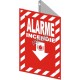 French emergency "Fire Alarm" sign in various sizes, shapes, materials & languages + optional features