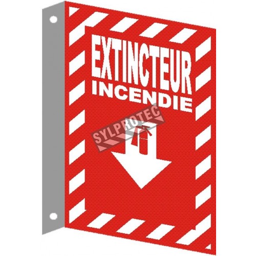 French &quot;Extincteur Incendie&quot; -sign of various sizes and different materials.