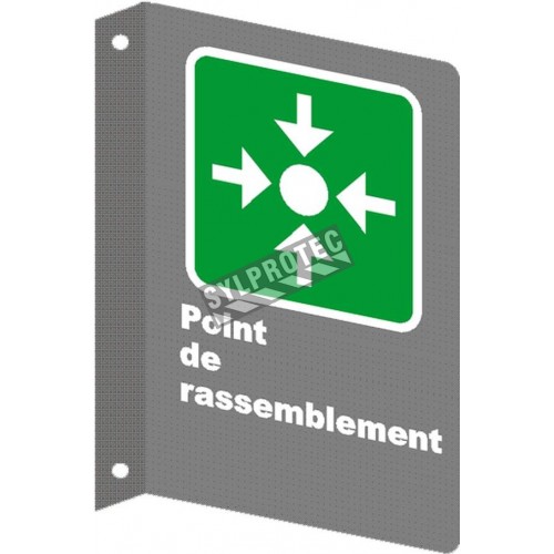 Affiche CSA «Point de rassemblement» laminée anti-UV en français, formats, matériaux &amp; langues variés + options