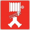 Aluminium sign for fire department standpipe or dry riser connection (Siamese)
