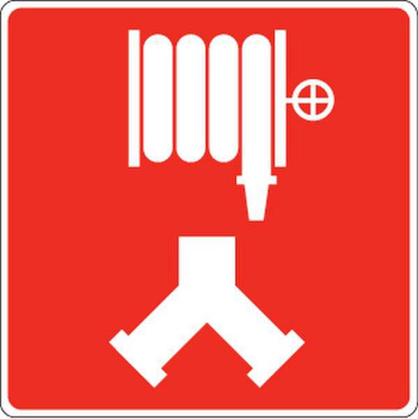 Affiche de sécurité-incendie mince: Équipement perpendiculaire (en
