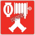 Affiche d'incendie en aluminium pour raccord-pompier double (siamois), gicleurs automatiques & colonne humide ou sèche