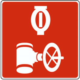 Aluminium sign for automatic sprinkler control valve