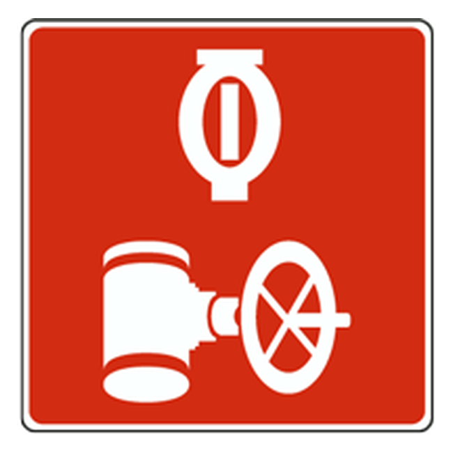 Affiche d’incendie en aluminium pour vanne de contrôle des gicleurs automatiques