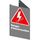 French CSA "Shock Hazard" sign in various sizes, shapes, materials & languages + options