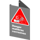 French CSA "Danger Corrosive Material" sign in various sizes, shapes, materials & languages + options