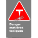 Affiche CSA «Danger matières toxiques» en français: langue, format & matériau divers + options