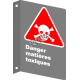Affiche CSA «Danger matières toxiques» en français: divers formats, matériaux & langues + options