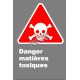 French CSA "Danger Poisonous Materials" sign in various sizes, shapes, materials & languages + options