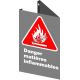 French CSA "Danger Flammable Materials" sign in various sizes, shapes, materials & languages + options