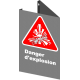 French CSA "Danger Explosive" sign in various sizes, shapes, materials & languages + options
