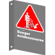 French CSA "Danger Splashing Hazard" sign in various sizes, materials & languages + options