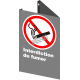 French CSA "No Smoking" sign in various sizes, shapes, materials & languages + optional features