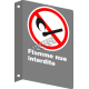 French CSA "No Open Flames" sign in various sizes, shapes, materials & languages + optional features