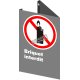 French CSA "No Lighters Allowed" sign in various sizes, shapes, materials & languages + optional features
