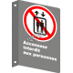 Affiche CSA «Ascenseur interdit aux personnes» de langue française: formats variés, matériaux divers & options