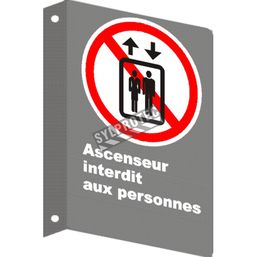 French CSA &quot;Freight Elevator Only&quot; sign in various sizes, shapes, materials &amp; languages + optional features