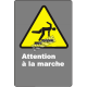 Affiche CSA «Attention à la marche» de langue française: langues, formats et matériaux divers & options