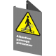 Affiche CSA «Attention passage piétonnier» en français: langues, formats et matériaux divers & options