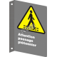 Affiche CSA «Attention passage piétonnier» en français: langues, formats et matériaux divers & options