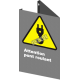 French CSA "Caution Look Out For Crane" sign in various sizes, shapes, materials & languages + optional features