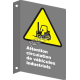 French CSA "Caution Industrial Vehicles Traffic" sign in various sizes, materials & languages + optional features