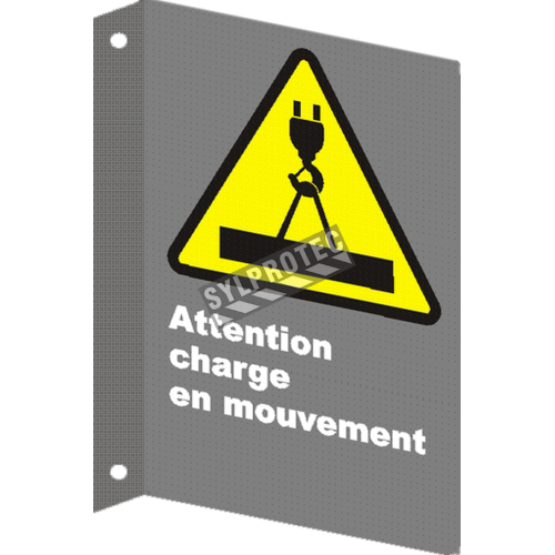 French CSA &quot;Caution Moving Load&quot; sign in various sizes, shapes, materials &amp; languages + optional features